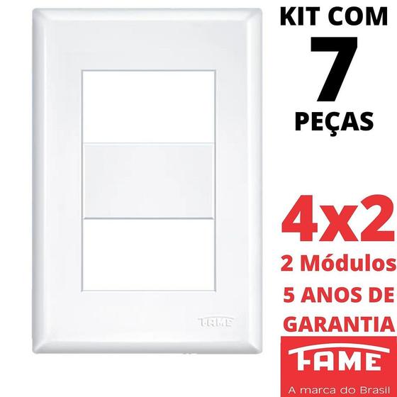Imagem de 7un Placa 4X2 02 Módulo Com Suporte Evidence FAME 2886/3895