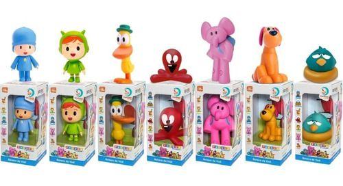 Imagem de 7x Boneco De Vinil Turma Pocoyo Nina Loula Pato Elly Fred