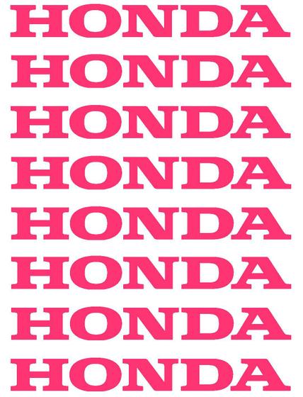 Imagem de 8 Adesivos Honda Branco Para Roda De Moto Liga Leve