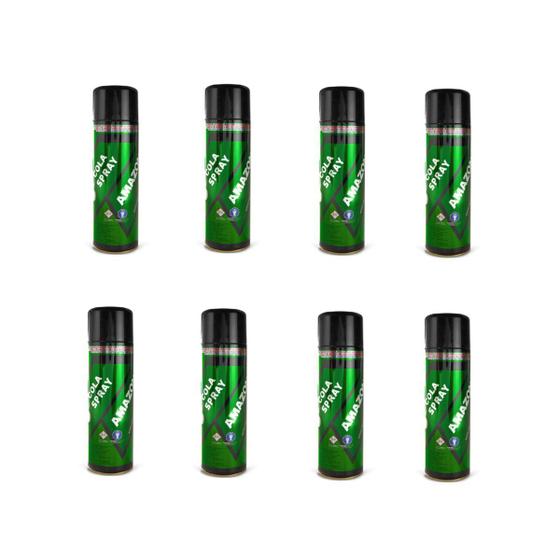 Imagem de 8 Cola De Contato Spray Amazonas 340g Tapeceiro