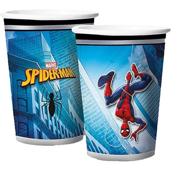 Imagem de 8 Copos Festa Homem Aranha 180 ML