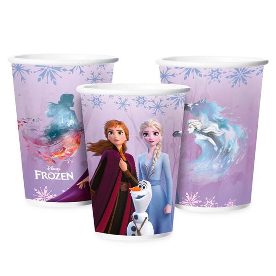 Imagem de 8 copos lembrancinhas festa Frozen decoração aniversário