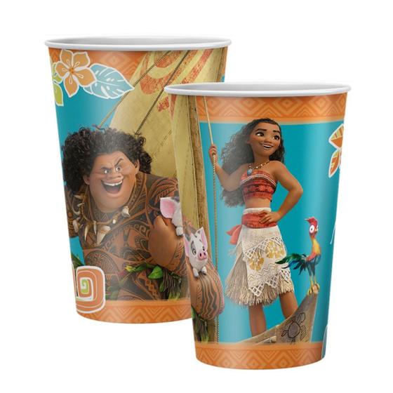 Imagem de 8 Copos Moana Festa De Aniversário 180 ML