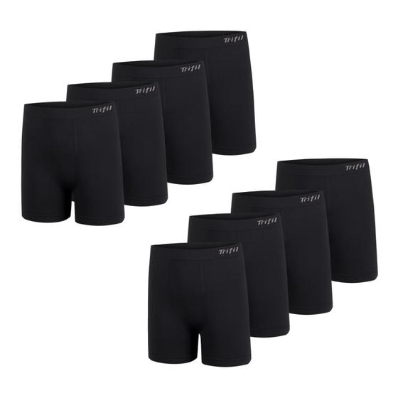 Imagem de 8 Cuecas Plus Size Boxer Masculina Trifil Sem Costura De Microfibra Toque Macio Box Básica