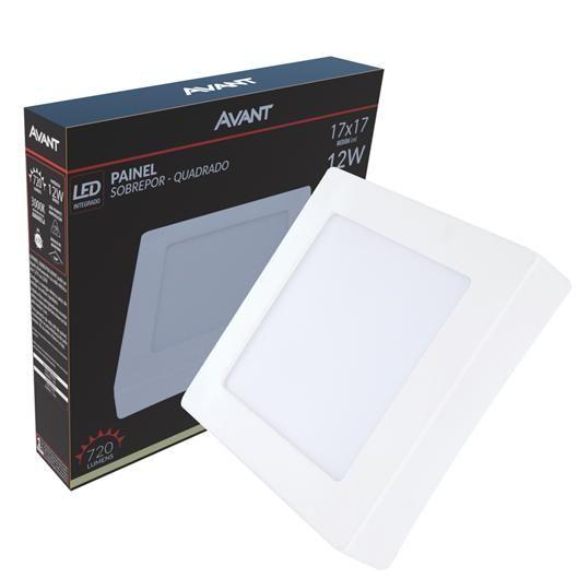8 Painel Plafon Quadrado Sobrepor 12w Branco Neutro 4000k - Avant Imagem de 8 Painel Plafon Quadrado Sobrepor 12w Branco Neutro 4000k