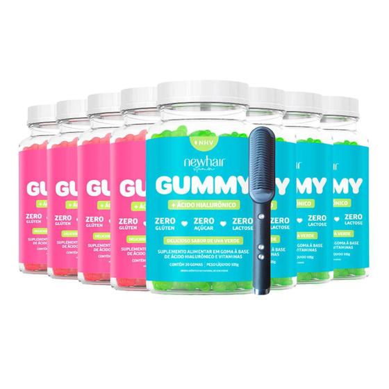 Imagem de 8 Potes Vitamina Capilar Feminino e Masculino New Hair Gummy