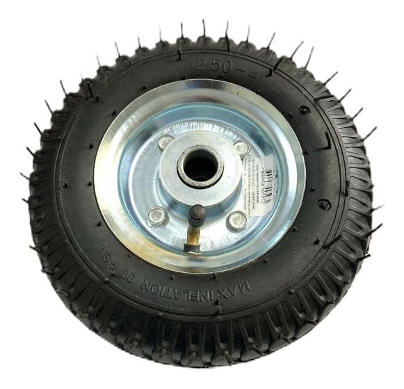 Imagem de 8 Roda Pneumática 250x4 8x2 Rolamento Esfera 3/4 4 Lonas