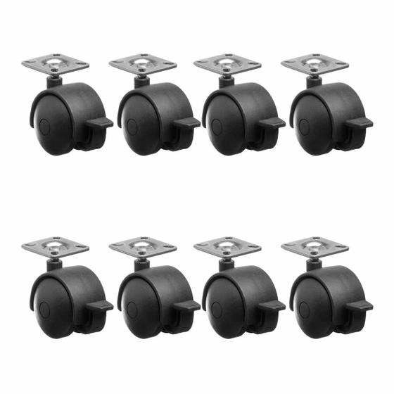 8 Rodízio Duplo 40mm Rodinha Para Móveis Com Trava Chapa Menor preço em 8 Rodízio Duplo 40mm Rodinha Para Móveis Com Trava Chapa