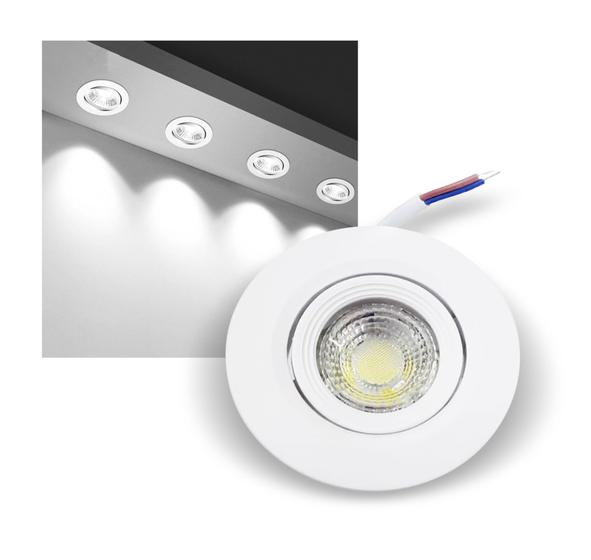 8 Spot LED Embutir 3W Redondo Direcionavel Bivolt Luz Branca Fria/6500K Nichos Tetos Móveis Menor preço em 8 Spot LED Embutir 3W Redondo Direcionavel Bivolt Luz Branca Fria/6500K Nichos Tetos Móveis