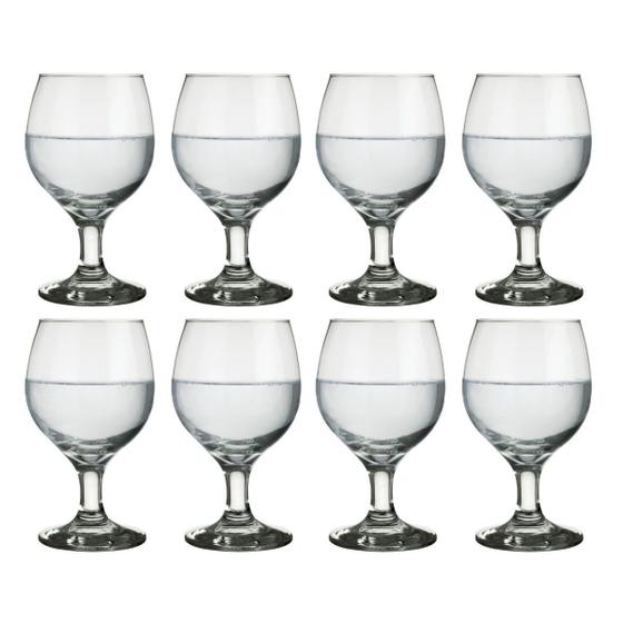 Imagem de 8 Taças p Agua Vinho 320ml Gallant Vidro Transparente Luxo