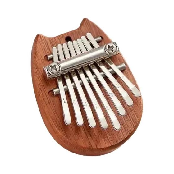 Imagem de 8 Teclas Mini Madeira Kalimba De Alta Qualidade Dedo Polegar Piano Marimba Acessório Musical