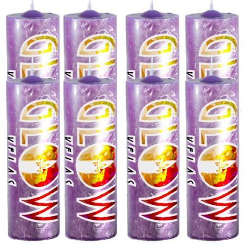 Imagem de 8 Velas De 7 Dias Roxo 100% Parafina Pura 260g