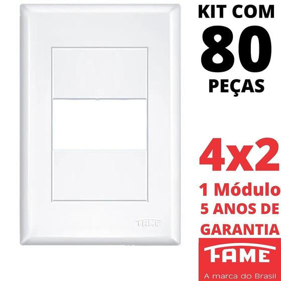 Imagem de 80un Placa 4X2 01 Módulo Com Suporte Evidence FAME 2885/3894