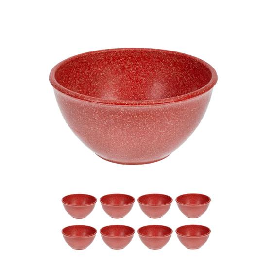 Imagem de 8UN TIGELA 300ml BOWL CUMBUCA SOPA CALDO VERMELHO