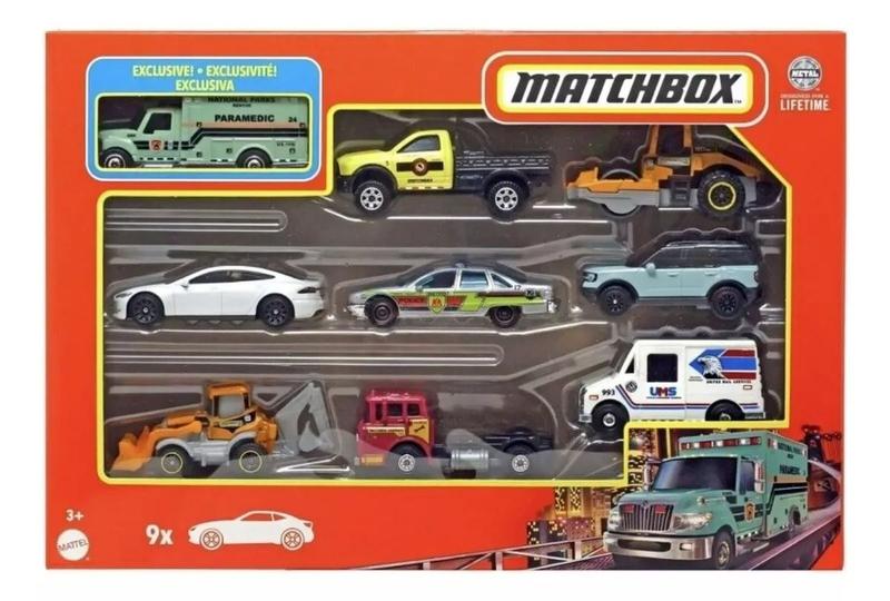Imagem de 9 Pack Matchbox c/ Miniatura Exclusiva -1/64 - Mattel
