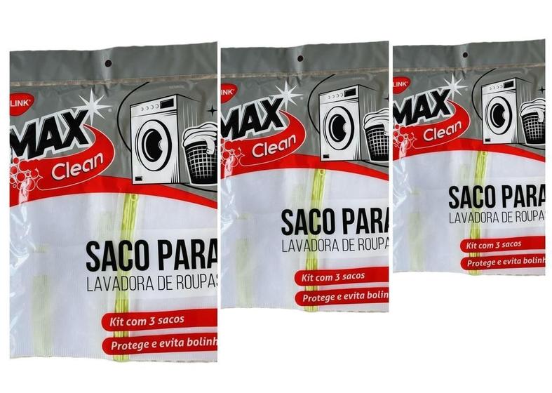 Imagem de 9 Saco De Lavar Roupa Com Zíper 3 De Cada 30X40 40X50 50X60