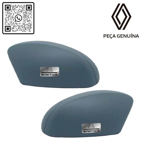 Imagem de 963731698r - kit com 2 capas do retrovisor - direito e esquerdo - com contorno do pisca - 2014 em diante - sandero ii / logan ii