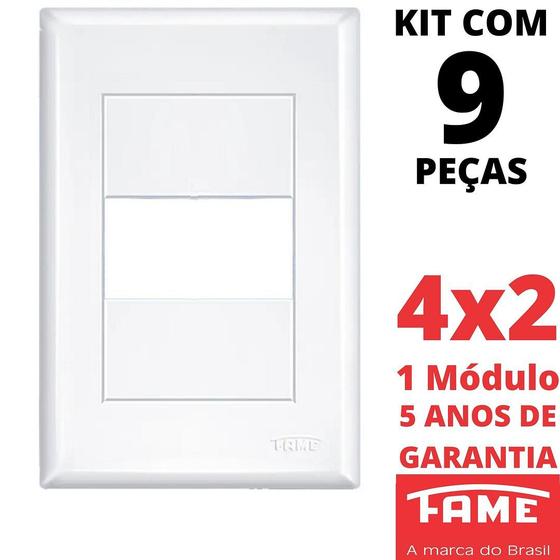 Imagem de 9un Placa 4X2 01 Módulo Com Suporte Evidence FAME 2885/3894