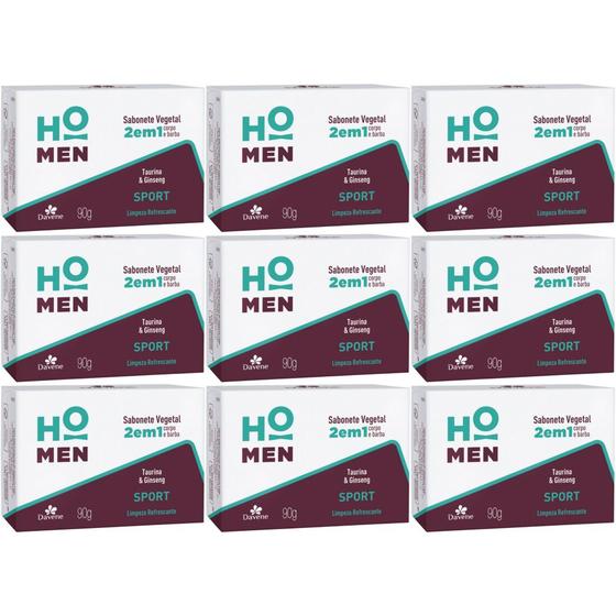 Imagem de 9UN Sabonete Ho Men Corpo E Barba Sport Men 90g Davene