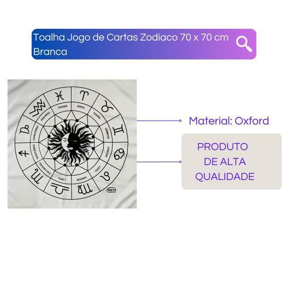 Imagem de A Legítima Toalha Zodiaco P Jogos Cartas 70X70Cm Branca