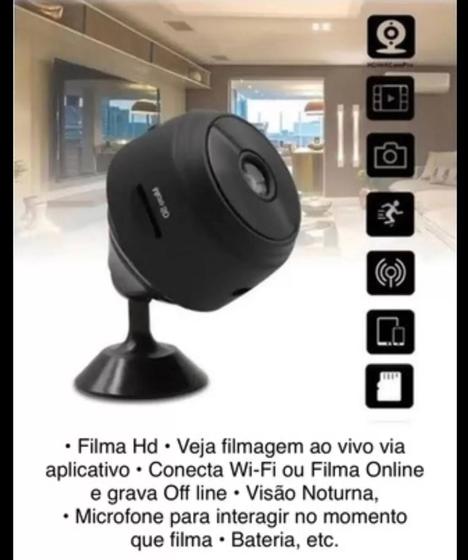 Imagem de A melhor: 4 em 1 - Mini Camera wifi spiã Filmadora de Segurança e vigilância com infra vermelho