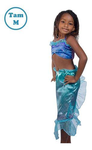 Imagem de A Pequena Sereia Ariel Fantasia Infantil Disney Tamanho M