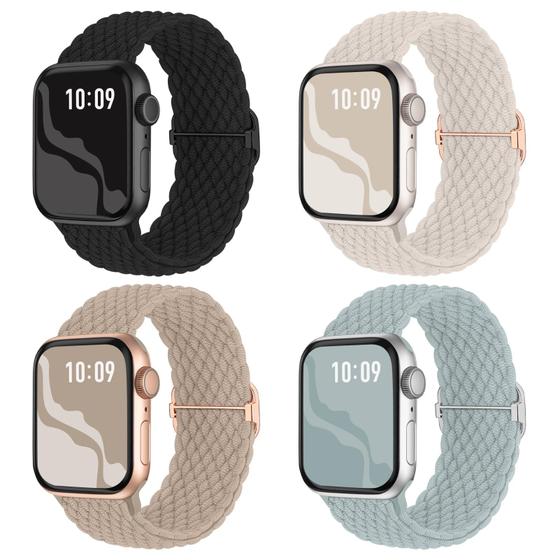 Imagem de A pulseira de relógio Suitisbest trançada e elástica Solo Loop Nylon