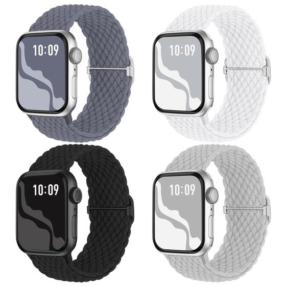 Imagem de A pulseira de relógio Suitisbest trançada e elástica Solo Loop Nylon