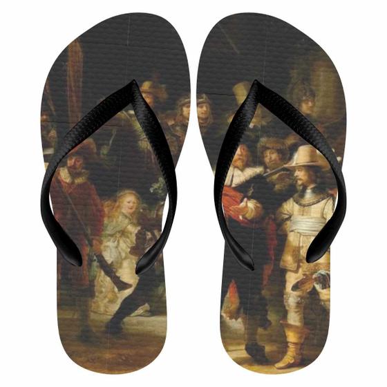 Imagem de A Ronda Noturna Chinelo Pintura Arte Obra Rembrandt. Presente artista