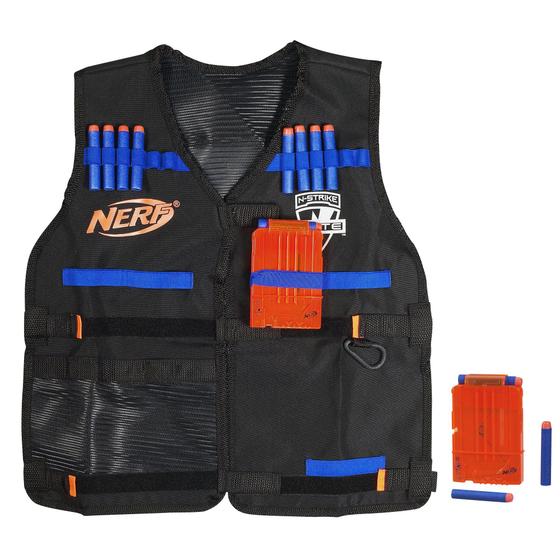 Imagem de A série oficial Nerf Tactical Vest N-Strike Elite inclui 2 clipes de seis dardos e 12 dardos oficiais da Elite Nerf para crianças, adolescentes e adultos (exclusivo da Amazon)