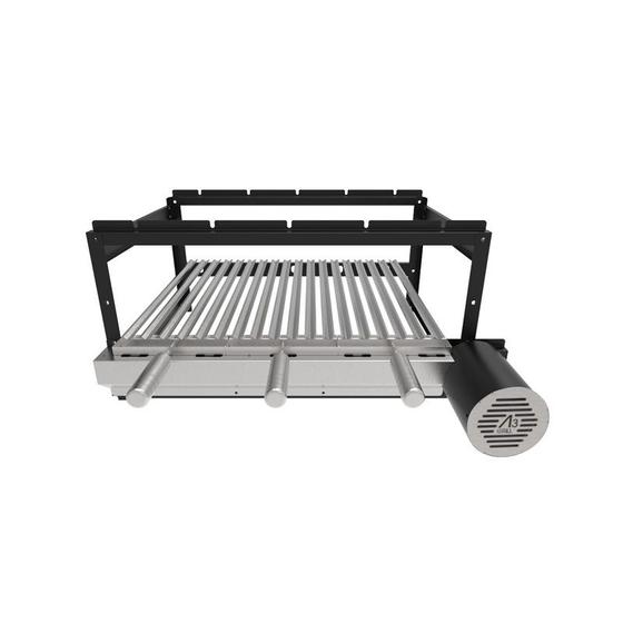 Imagem de A3 Grill Tradicional Black - Motor Giratório para 5 Espetos + 3 Grelhas Argentinas L18