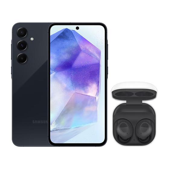 Imagem de A55 5G (128GB) - Azul Escuro + Galaxy Buds FE - Grafite