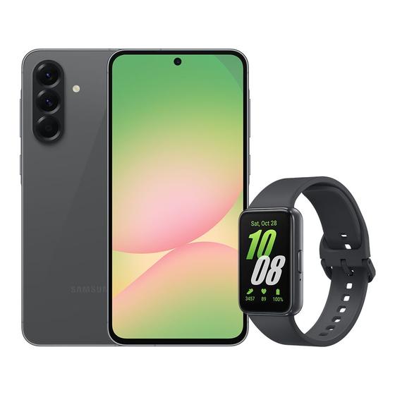A56 5G (256GB) – Preto + Galaxy Fit3 – Grafite – Samsung