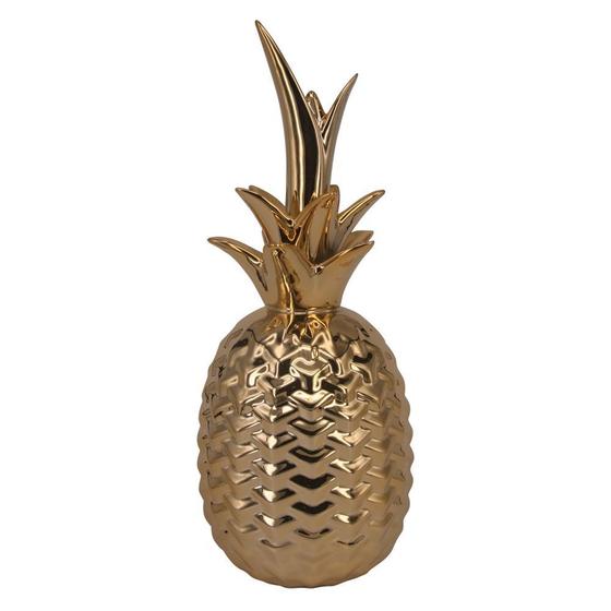 Imagem de Abacaxi decorativo de ceramica dourado