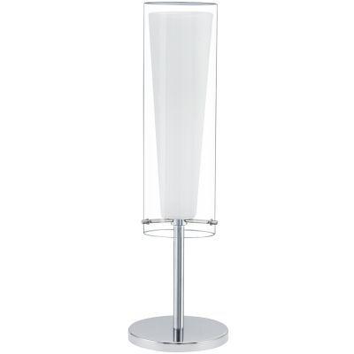 Menor preço em Abajur  aço cromado vidro opalino vidro transparente 1 X 40W E27