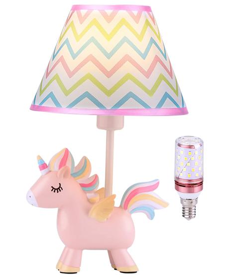 Imagem de Abajur de Mesa JYPS - Unicórnio Fofo com Lâmpada LED