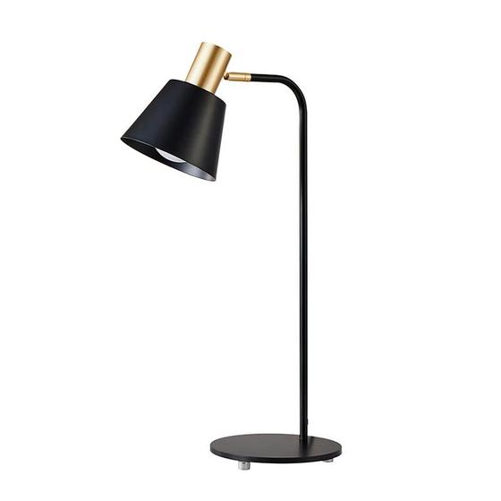 Imagem de Abajur de Mesa Nordecor Petti 2482 E27 Dourado Fosco com Preto Bivolt