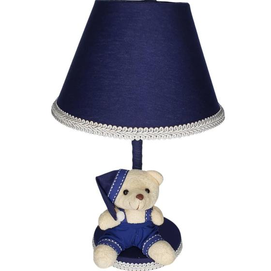 Imagem de Abajur de Tecido com Ursinho - Quarto do Bebê - 28cm