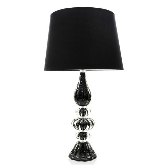 Imagem de Abajur Em Cristal Murano Preto 62cm São Marcos 110V