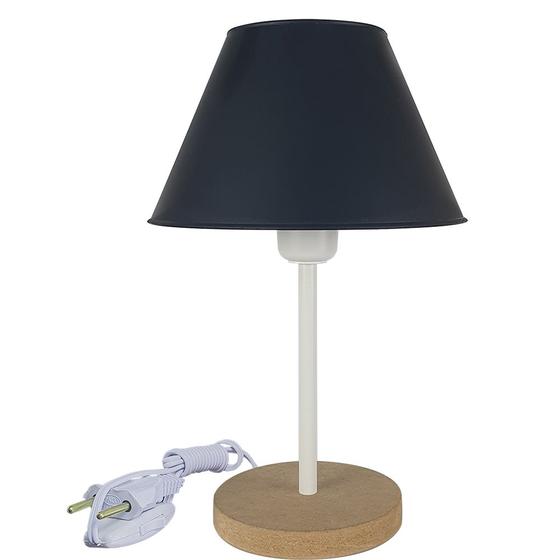 Imagem de Abajur Infantil Momy Menina Menino Luminária para Quarto de Bebê  Cor Preto