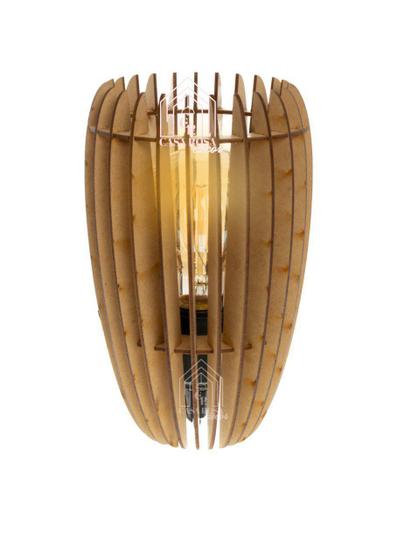 Imagem de Abajur Loft Madeira Cor Natural Luminária Moderna Sem Cupula