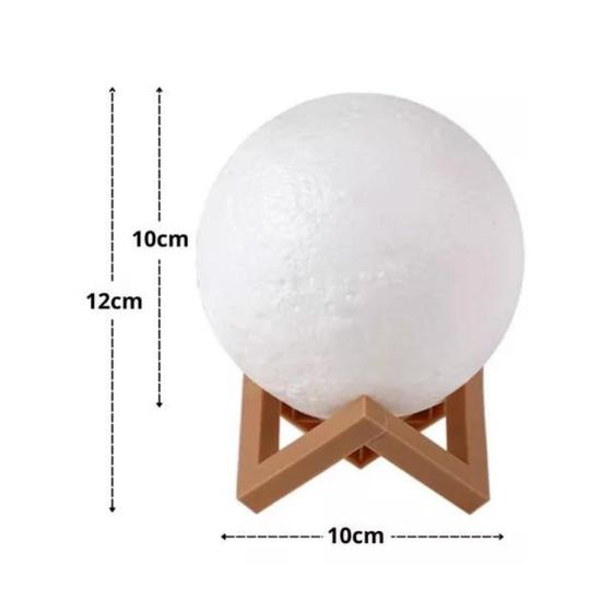 Imagem de Abajur Luminária de Lua Cheia de Mesa Quarto Escritório