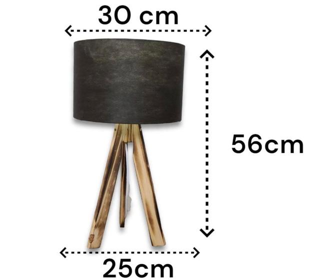 Imagem de Abajur Luminaria De Mesa Cabeceira Cama Para Quarto 56 cm de altura