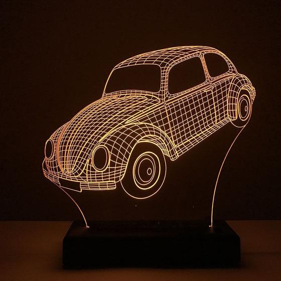 Imagem de Abajur Luminária LED Fusca Volkswagen Decorativo Presente