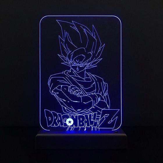 Imagem de Abajur Luminária Led Goku Sayajin Dragon Ball Z Decorativo