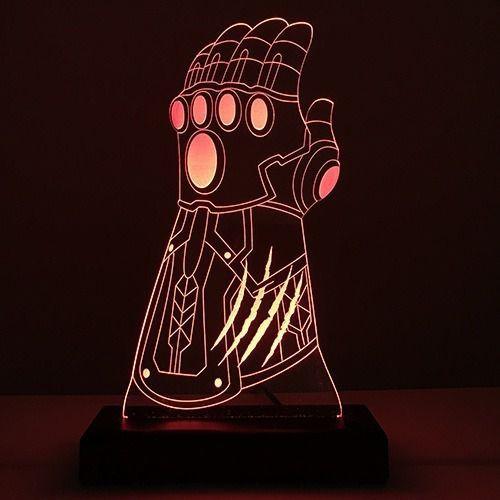 Imagem de Abajur Luminária Manopla Thanos Marvel Vingadores Decorativo