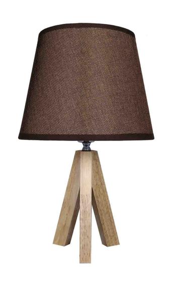 Imagem de Abajur Luminária Rustica Marrom De Mesa 38cm Bivolt 110/220v