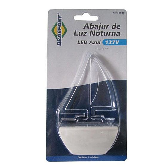 Imagem de Abajur luz noturna led  127v azul 8518  brasfort