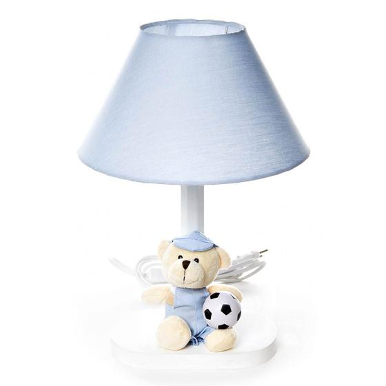 Abajur Madeira Urso Com Bola Azul Quarto Bebê Infantil Menina Menino Menor preço em Abajur Madeira Urso Com Bola Azul Quarto Bebê Infantil Menina Menino