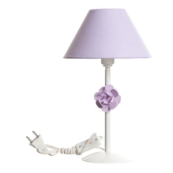 Imagem de Abajur Metal Flor P Lilás Quarto Bebê Infantil Menina